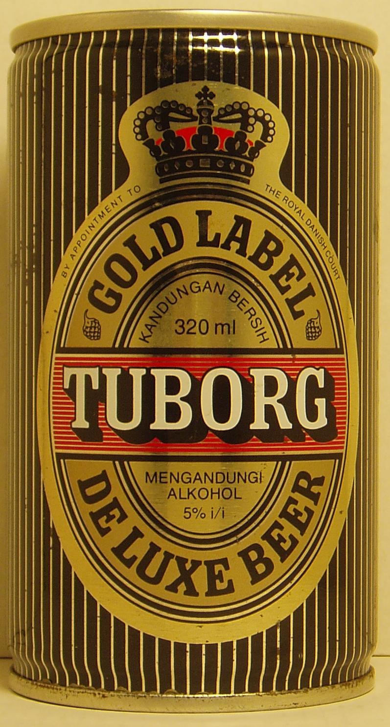 TUBORG GOLD LABEL DE LUXE BEER
