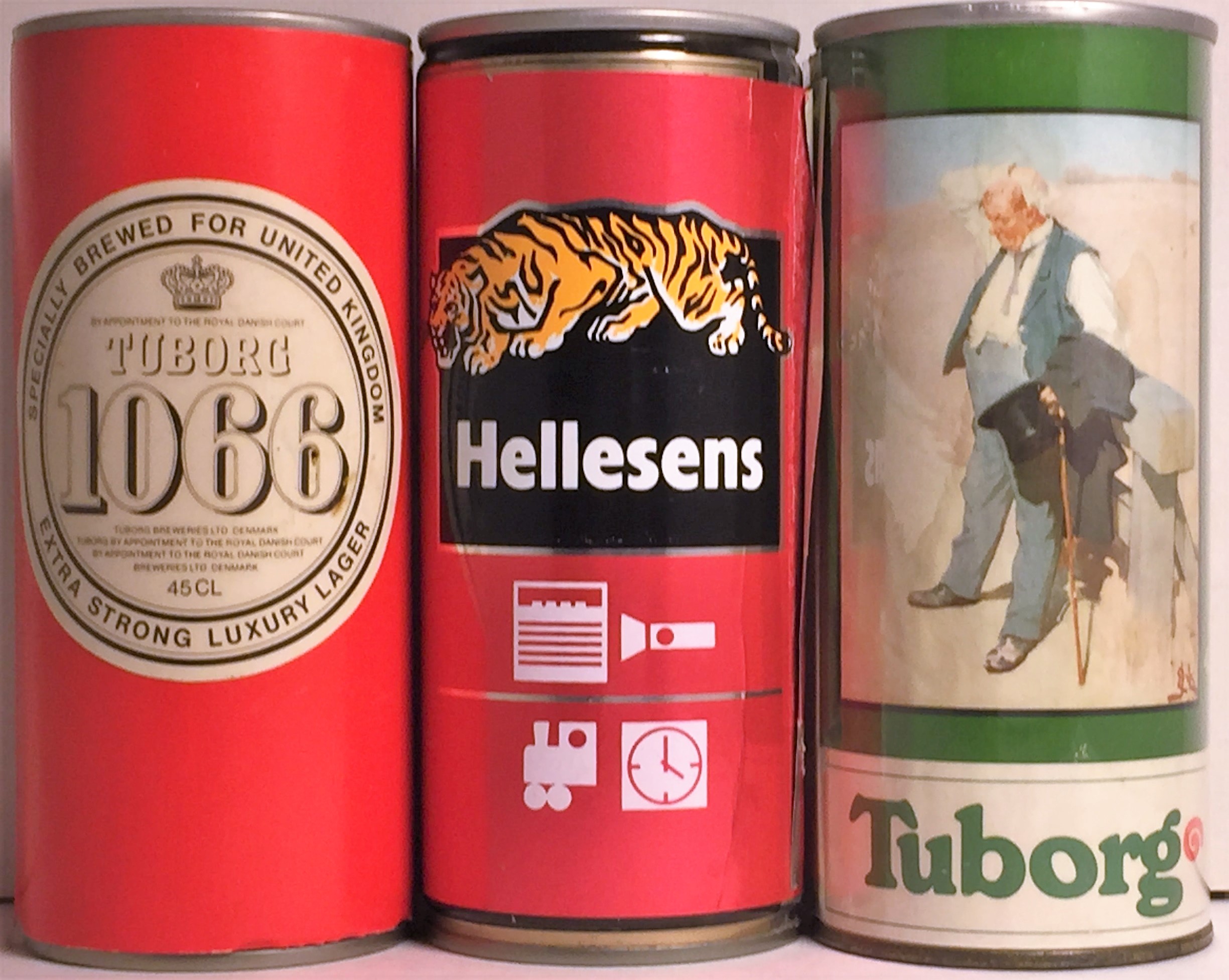 TUBORG 1066, Hellesens 736, Tuborg Tørstige Mand
