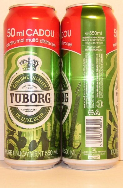 TUBORG GENUINE QUALITY DE LUXE BEER