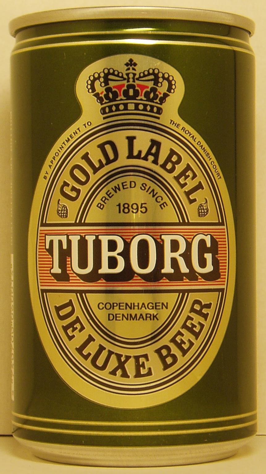 TUBORG GOLD LABEL DE LUXE BEER