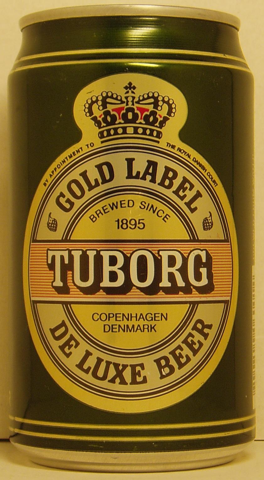 TUBORG GOLD LABEL DE LUXE BEER
