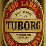 TUBORG RED LABEL DARK LAGER BEER