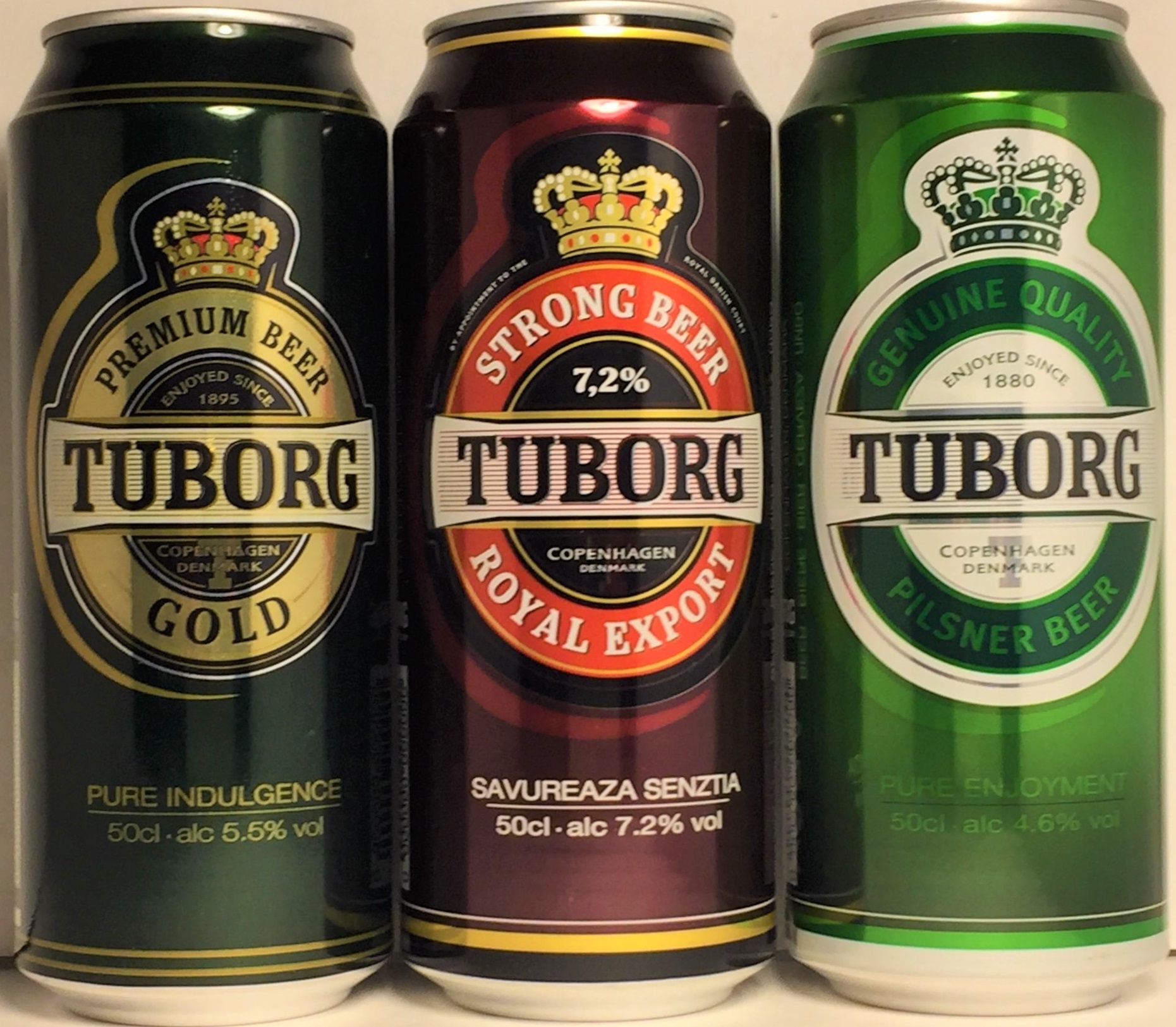 TUBORG GOLD, ROYAL EXPORT & PILSNER BEER