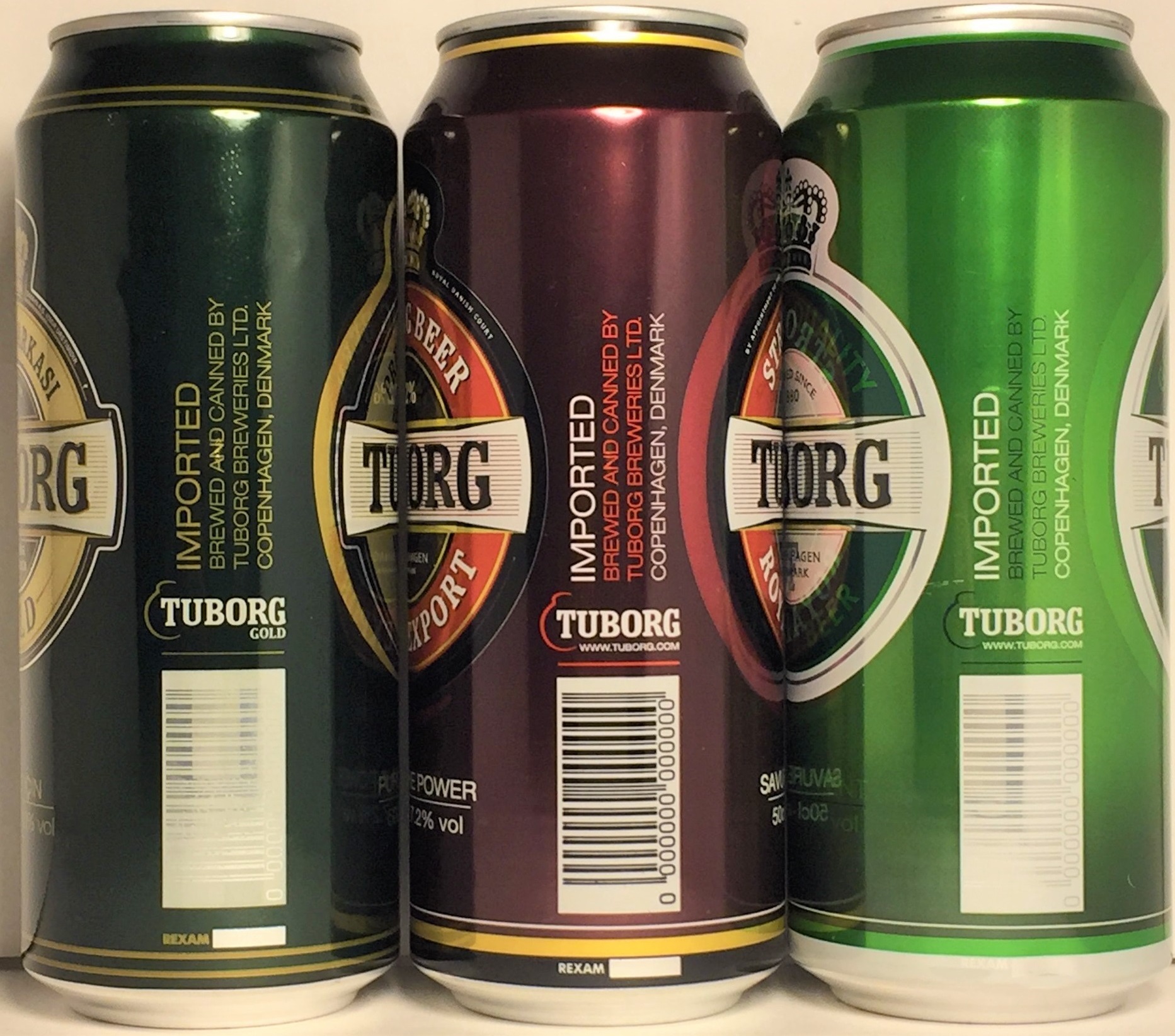 TUBORG GOLD, ROYAL EXPORT & PILSNER BEER