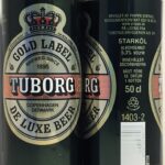 TUBORG GOLD LABEL DE LUXE BEER
