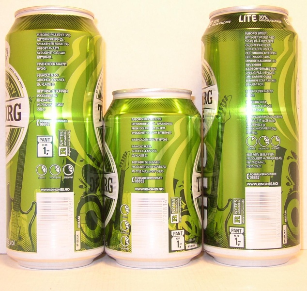 TUBORG GREEN GENUINE QUALITY / TUBORG LITE GENUINE QUALITY
